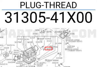 Nissan 3130541X00 PLUG-THREAD