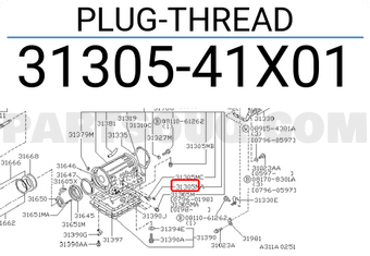 Nissan 3130541X01 PLUG-THREAD