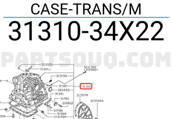 Nissan 3131034X22 CASE-TRANS/M