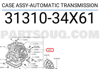 Nissan 3131034X61 CASE ASSY-AUTOMATIC TRANSMISSION