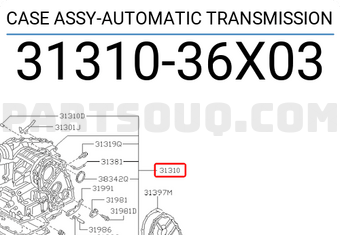 Nissan 3131036X03 CASE ASSY-AUTOMATIC TRANSMISSION