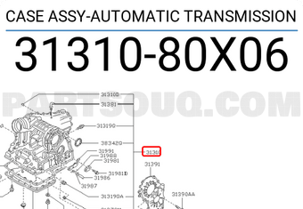 Nissan 3131080X06 CASE ASSY-AUTOMATIC TRANSMISSION