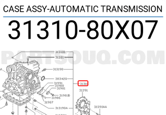 Nissan 3131080X07 CASE ASSY-AUTOMATIC TRANSMISSION