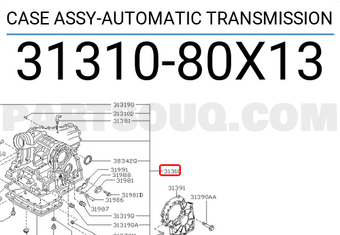 Nissan 3131080X13 CASE ASSY-AUTOMATIC TRANSMISSION