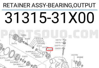 Nissan 3131531X00 RETAINER ASSY-BEARING,OUTPUT
