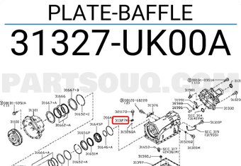 Nissan 31327UK00A PLATE-BAFFLE