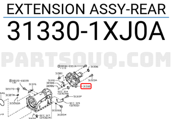 Nissan 313301XJ0A EXTENSION ASSY-REAR