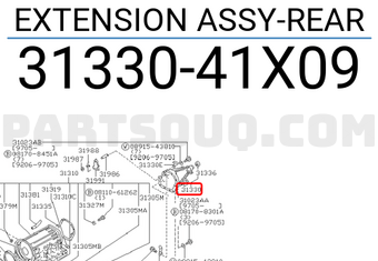 Nissan 3133041X09 EXTENSION ASSY-REAR