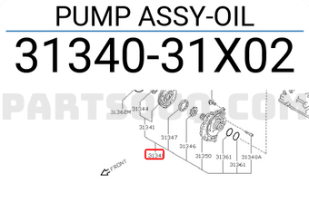 Nissan 3134031X02 PUMP ASSY-OIL