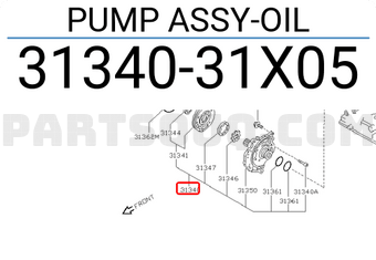 Nissan 3134031X05 PUMP ASSY-OIL
