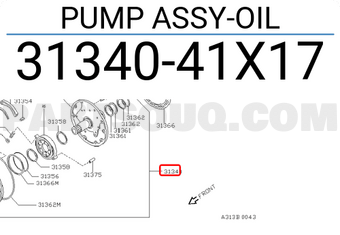 Nissan 3134041X17 PUMP ASSY-OIL