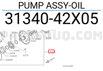 Nissan 3134042X05 PUMP ASSY-OIL