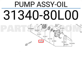 Nissan 3134080L00 PUMP ASSY-OIL
