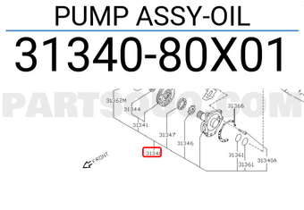 Nissan 3134080X01 PUMP ASSY-OIL