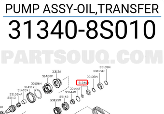 Nissan 313408S010 PUMP ASSY-OIL,TRANSFER