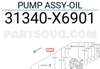 Nissan 31340X6901 PUMP ASSY-OIL