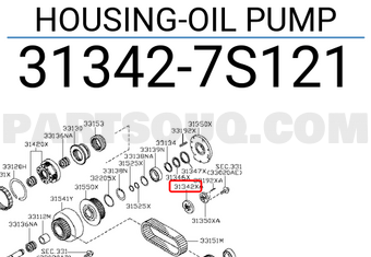 Nissan 313427S121 HOUSING-OIL PUMP