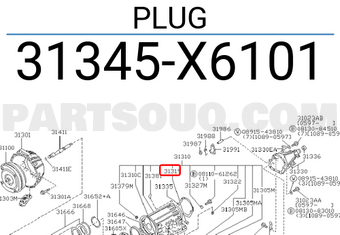 Nissan 31345X6101 PLUG