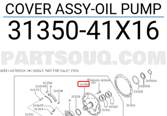 Nissan 3135041X16 COVER ASSY-OIL PUMP