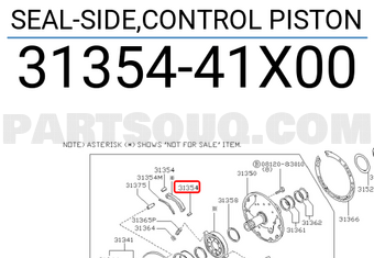 Nissan 3135441X00 SEAL-SIDE,CONTROL PISTON