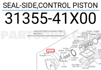 Nissan 3135541X00 SEAL-SIDE,CONTROL PISTON