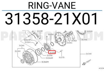 Nissan 3135821X01 RING-VANE