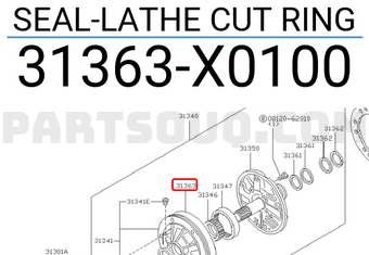 Nissan 31363X0100 SEAL-LATHE CUT RING