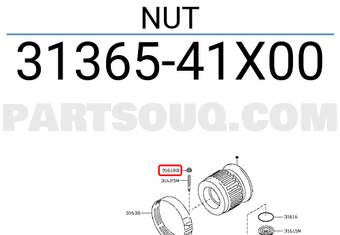 Nissan 3136541X00 NUT