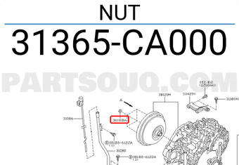 Nissan 31365CA000 NUT