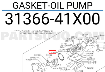 Nissan 3136641X00 GASKET-OIL PUMP