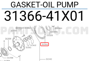 Nissan 3136641X01 GASKET-OIL PUMP