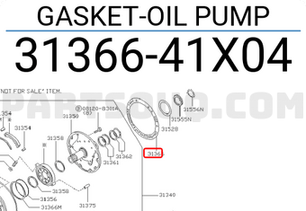 Nissan 3136641X04 GASKET-OIL PUMP