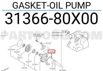 Nissan 3136680X00 GASKET-OIL PUMP