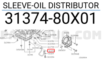 Nissan 3137480X01 SLEEVE-OIL DISTRIBUTOR