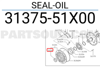 Nissan 3137551X00 SEAL-OIL