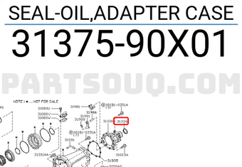 Nissan 3137590X01 SEAL-OIL,ADAPTER CASE
