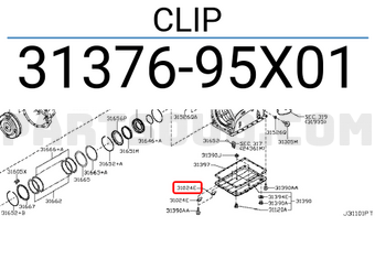 Nissan 3137695X01 CLIP