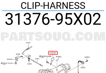 Nissan 3137695X02 CLIP-HARNESS