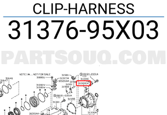 Nissan 3137695X03 CLIP-HARNESS