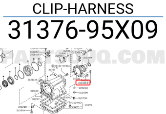 Nissan 3137695X09 CLIP-HARNESS