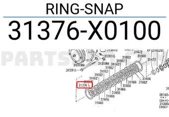 Nissan 31376X0100 RING-SNAP
