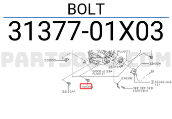 Nissan 3137701X03 BOLT