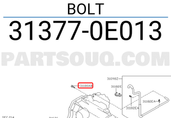 Nissan 313770E013 BOLT