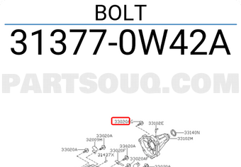 Nissan 313770W42A BOLT