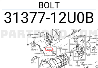 Nissan 3137712U0B BOLT