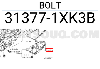 Nissan 313771XK3B BOLT