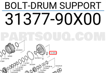 Nissan 3137790X00 BOLT-DRUM SUPPORT