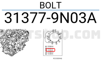 Nissan 313779N03A BOLT