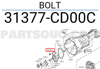 Nissan 31377CD00C BOLT