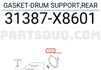 Nissan 31387X8601 GASKET-DRUM SUPPORT,REAR